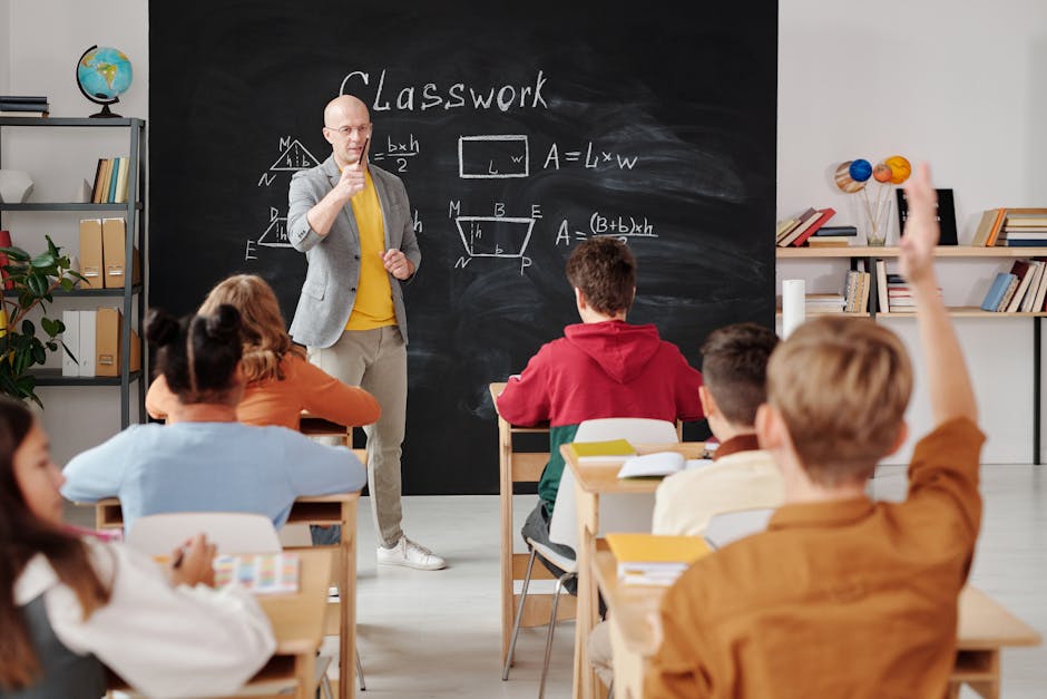 Student asking a question in an online class