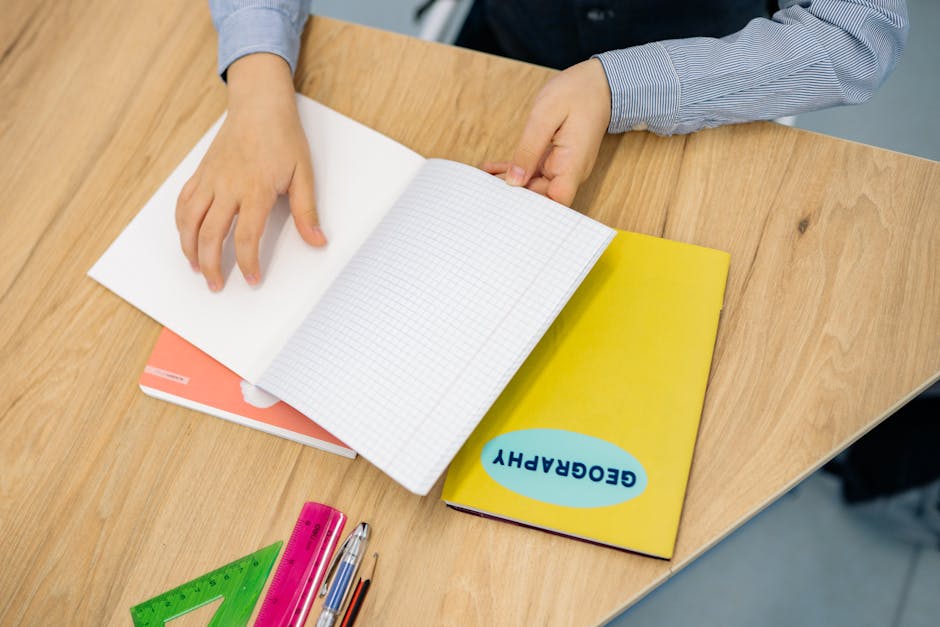 English study notes on a desk